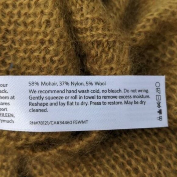 Eileen Fisher mohair wool knit sweater XS Oversized New - Picture 4 of 4